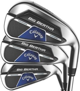 callaway big bertha b21 iron set (set of 8 clubs: 4ir - pw, aw, right, graphite, regular), silver