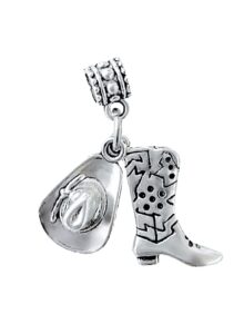 labenie dangle cowboy hat and boots charms