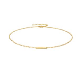 itianxi Dainty Bar Choker Necklace for Women,14K Gold Plated Cute Tiny Balance Charm Chokers,Delicate Simple Fashion Necklaces Jewelry