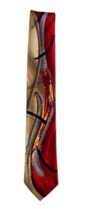 jerry garcia mens jg-8158 fashion designer brand necktie ties, red gold gray yellow, one size