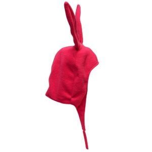 Springcmy Bob's Burgers Louise Rabbits Ear Fleece Bunny Pink Floppy Ears Hat Halloween Christmas　Costume Cap Hat