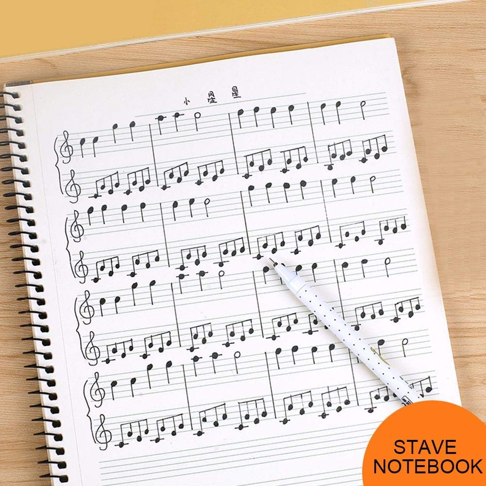 Manuscript Blank Music Notebook, Notebook, Music Paper, Songwriting Music Score for Writer(Black piano pattern)