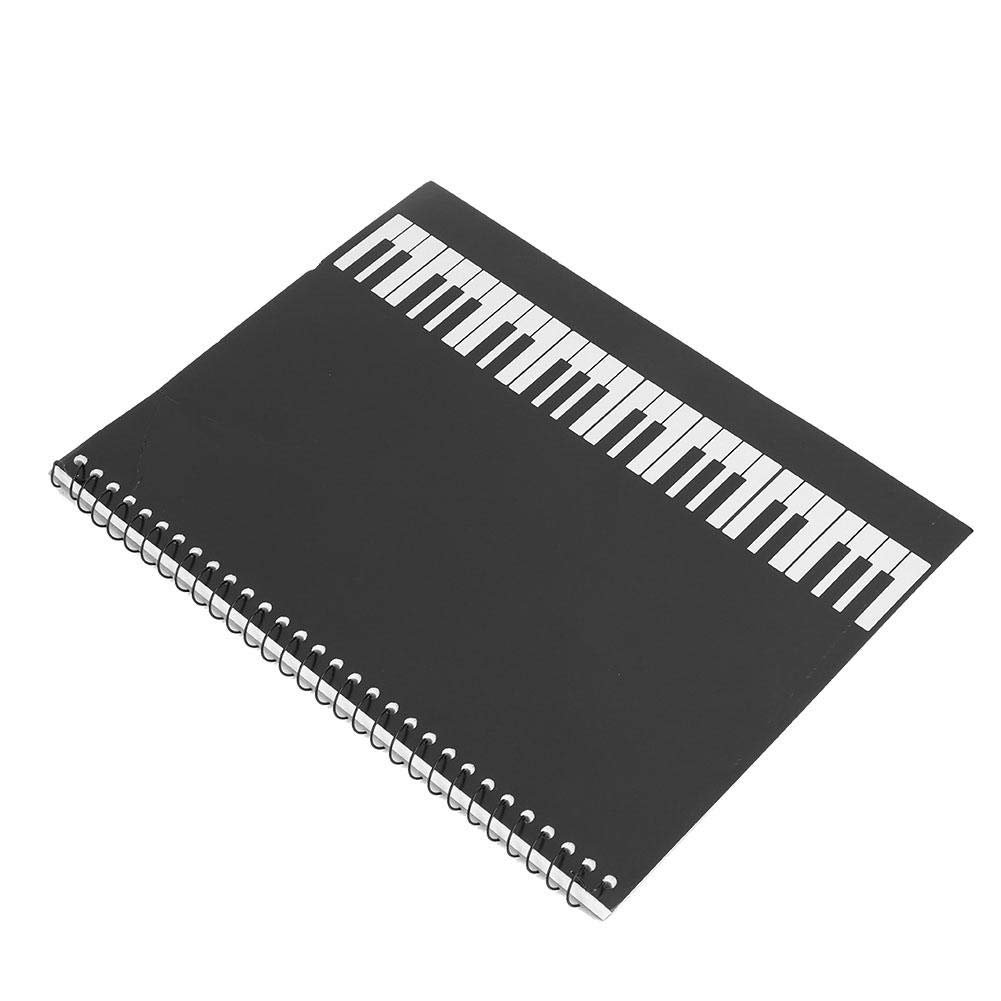 Manuscript Blank Music Notebook, Notebook, Music Paper, Songwriting Music Score for Writer(Black piano pattern)