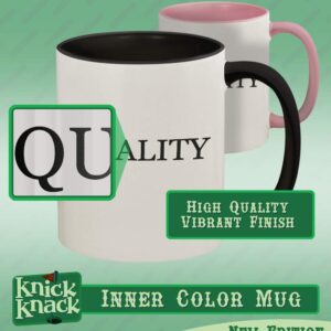 Knick Knack Gifts got heckle? - 11oz Ceramic Colored Handle and Inside Coffee Mug Cup, Black