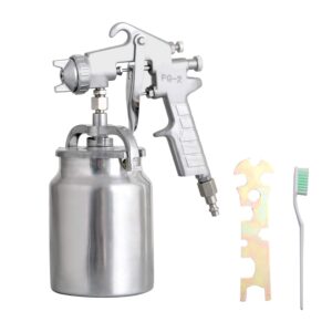 professional siphon feed spray gun - 1.8mm nozzle for spraying oil-based or latex paints, with cleaning kits and cup