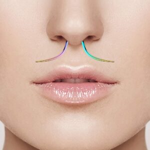 SCERRING 16G Septum Hoop Nose Rings 316L Stainless Steel Horseshoe Nose Hoop Ring Cartilage Daith Tragus Retainer Body Piercing Jewelry 20PCS