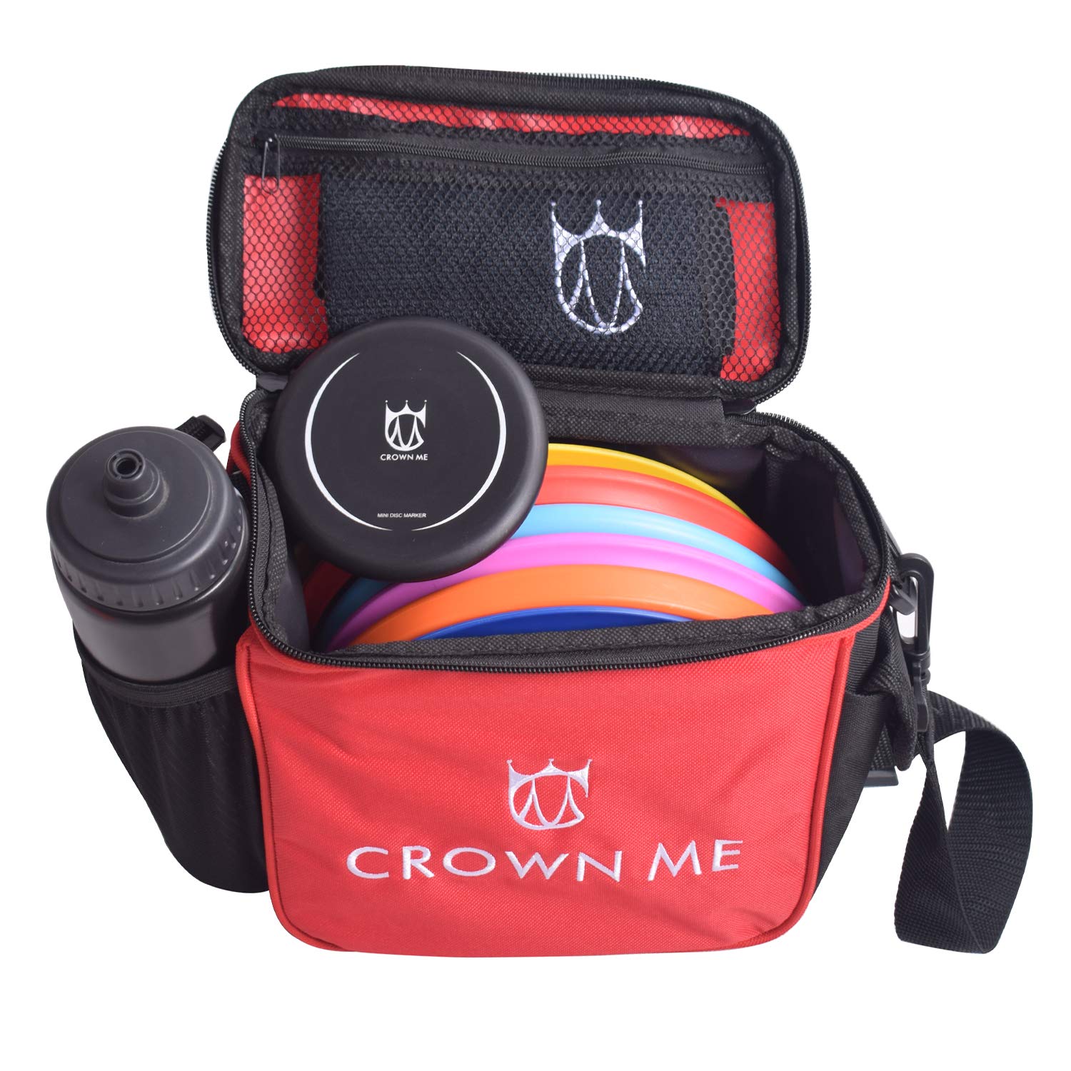 CROWN ME Disc Golf Starter Set,Disc Golf Set with 6 Discs, 1 Marker,1 Towel and Starter Disc Golf Bag Fairway Driver