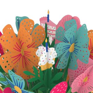 Lovepop Birthday Paper Flower Bouquet, 10.25 x 7.5-3D Paper Flower Greeting Card, Birthday Bouquet, Paper Flower Pop Up Bouquet Card, Floral Birthday Card, Pop Up Birthday Card