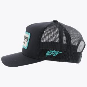 HOOEY Adjustable Snapback Trucker Hat with Cactus Ropes Logo (Black)