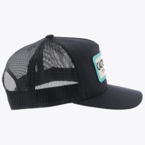 HOOEY Adjustable Snapback Trucker Hat with Cactus Ropes Logo (Black)