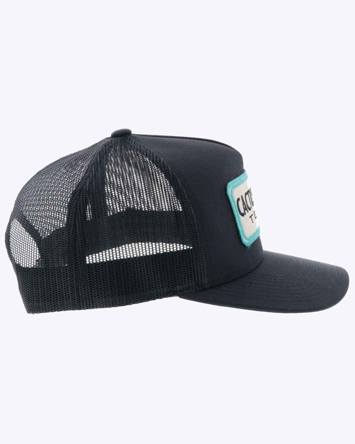 HOOEY Adjustable Snapback Trucker Hat with Cactus Ropes Logo (Black)