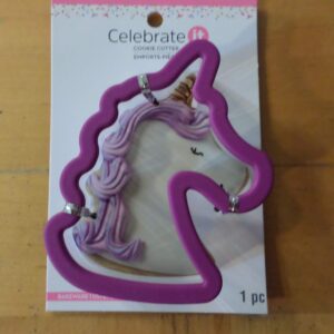 Celebrate It Grippy Plastic Unicorn Cookie Cutter - 3.5" W x 4.25" T