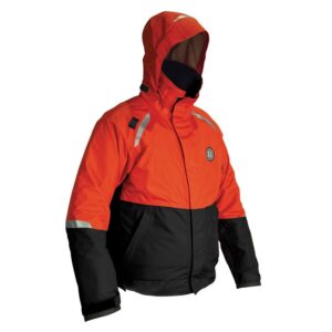 MUSTANG SURVIVAL - Catalyst Floatation Jacket (Orange-Black-M) - Harmonized Approval (CAN and US), 10k Waterproof, M-Tech Comfort System, Underarm ventiliation zips, D-Ring for Engine Kill Switch