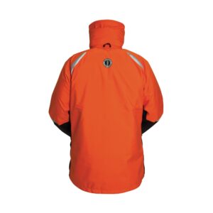 MUSTANG SURVIVAL - Catalyst Floatation Coat (Orange-Black - XL) - Harmonized Approval (CAN and US), 10k Waterproof, M-Tech Comfort System, Underarm ventiliation zips, D-Ring for Engine Kill Switch