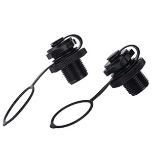 2Pcs Inflatable Boat Valve, Inflatable Boat Spiral Air Plug, Air Mattress Kayak Raft Plug Replacement Screw Air Valve Boston Valve for Rubber Dinghy Pool Airbeds