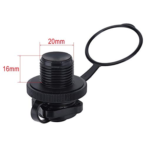 2Pcs Inflatable Boat Valve, Inflatable Boat Spiral Air Plug, Air Mattress Kayak Raft Plug Replacement Screw Air Valve Boston Valve for Rubber Dinghy Pool Airbeds