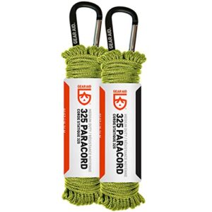 GEAR AID 325 Paracord and Carabiner, Utility Cord for Camping and Hiking,