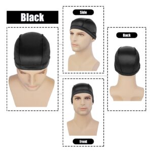 3PCS Silky Durags with 1 Wave Brush Pakcs for Men Waves, Satin Doo Rags and Medium Curve Waves Brush - Made with Boar Bristles -All Purpose 360 Waves Brush