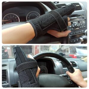 Ultrafun Two Finger Splint Medical Grade Boxer Finger Brace Support Immobilizer Cast for Broken Fingers, Injuries, Arthritis, Trigger Finger, Tendonitis and Pain Relief (Two Fingers-S/M)