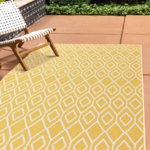 Jill Zarin Outdoor Collection Area Rug - Turks and Caicos (7' 10" x 10' Rectangle Yellow Ivory/Ivory)