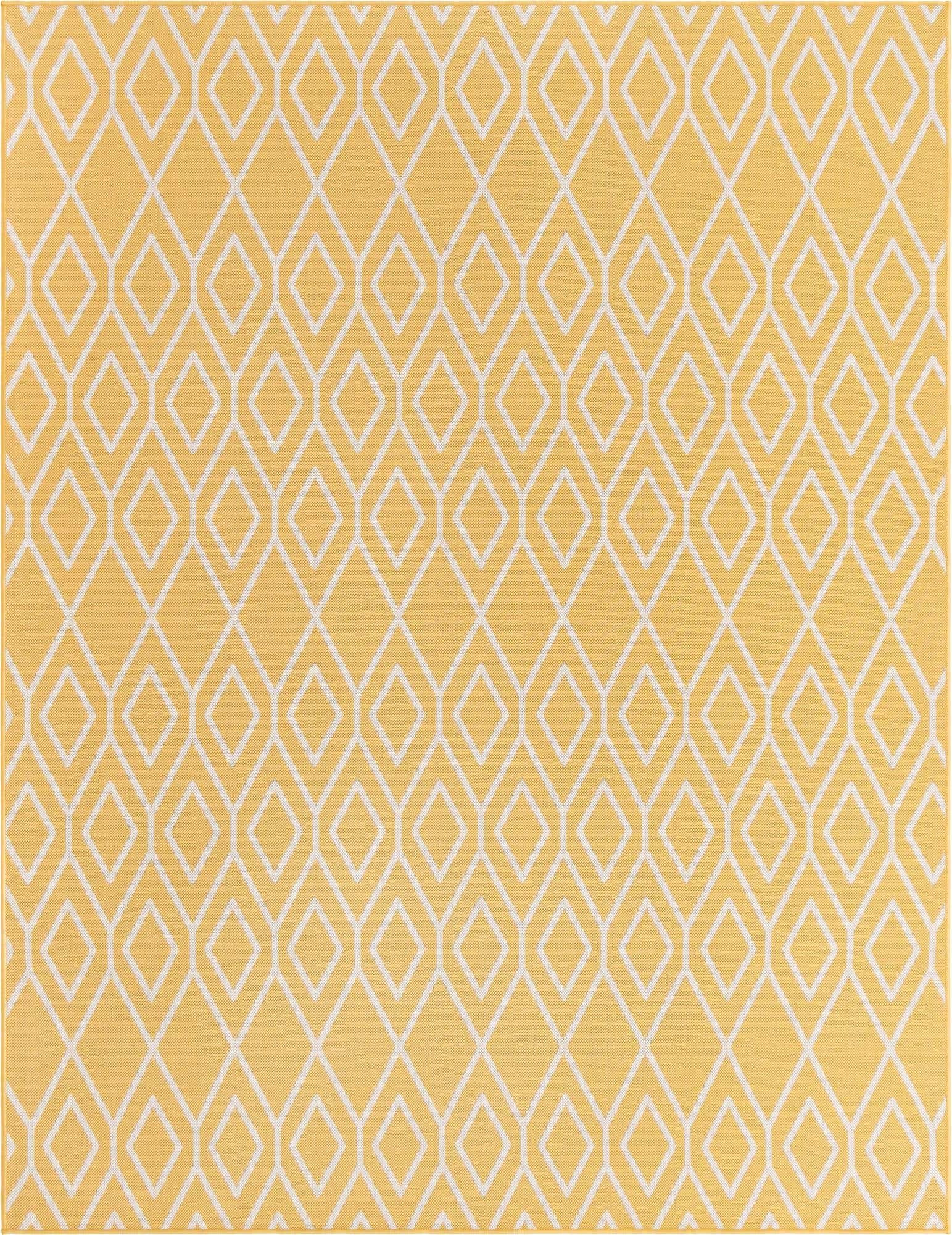 Jill Zarin Outdoor Collection Area Rug - Turks and Caicos (7' 10" x 10' Rectangle Yellow Ivory/Ivory)