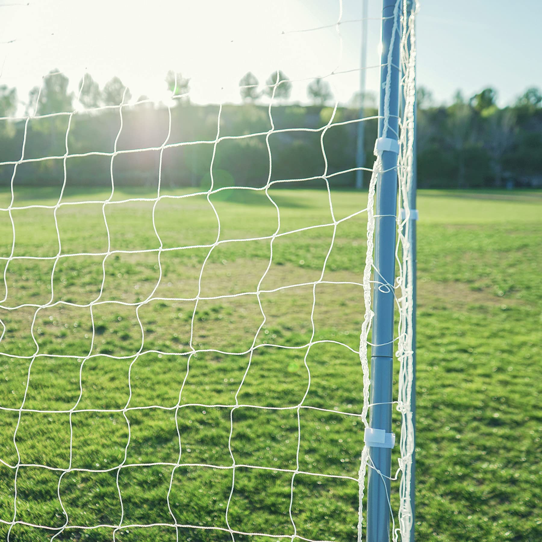 ZELUS Soccer Goal 8 x 5.6 ft, 2 in 1 Powder Coated Soccer Goal Frame with All Weather Net & Detachable Target Goal Net for improving Skills