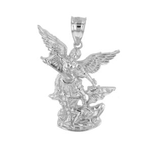 Certified 925 Sterling Silver Saint Michael The Archangel Charm Pendant