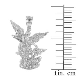 Certified 925 Sterling Silver Saint Michael The Archangel Charm Pendant