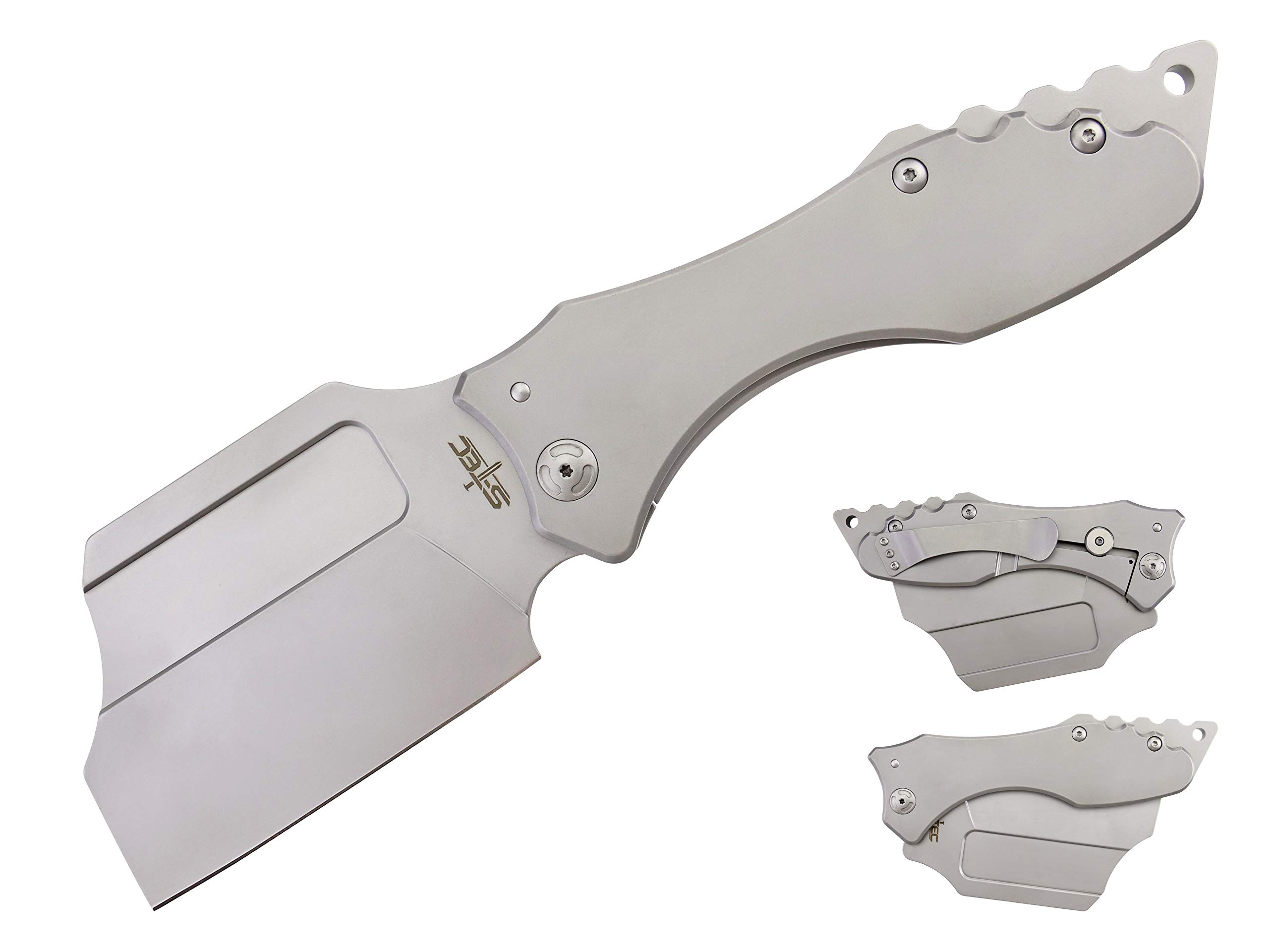 10.75" Extreme Giant Stainless Steel Tactical Folding Cleaver Knife Hunting Camping Outdoor