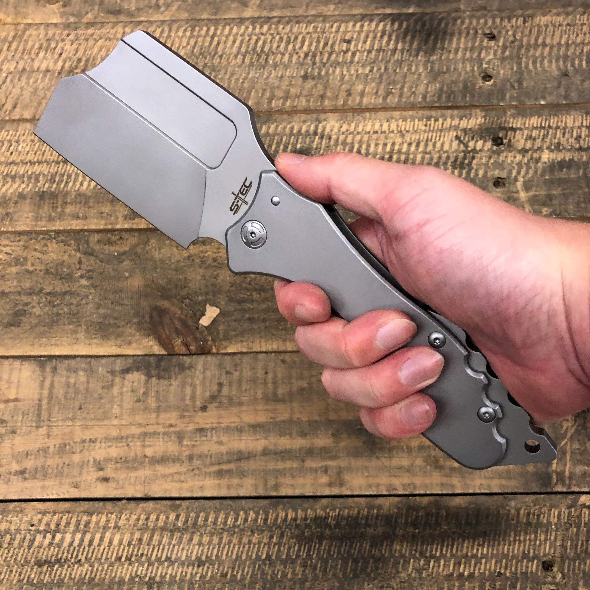 10.75" Extreme Giant Stainless Steel Tactical Folding Cleaver Knife Hunting Camping Outdoor