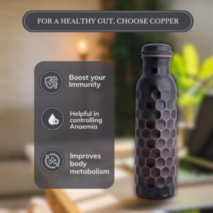 STAGLIFE Pure Copper Water Bottles for Drinking Water for Men Women - Copper Water Bottle Drinking Jug - Copper Vessel Dispenser with Ayurveda Benefits for Sports Fitness Yoga - 33 Ounces