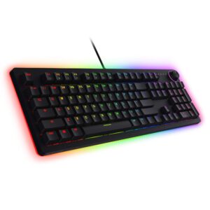 TECWARE Spectre Pro, RGB Mechanical Keyboard with Volume Knob, Full Size 104 Keys (Outemu Brown)