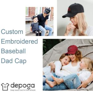 Custom Baseball Cap - Embroidered Hats Men & Women Personalized Cap Add Your Own Text Logo Dad Hat Black