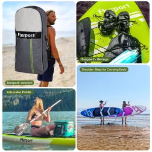 FBSPORT 10'6'' Premium Inflatable Stand Up Paddle Board, Yoga Board with Durable SUP Accessories & Carry Bag | Wide Stance, Surf Control, Non-Slip Deck, Leash, Paddle and Pump for Youth & Adult