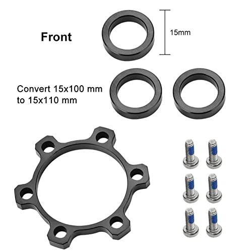 Bike Hub Conversion, Boost Adapter, Front Rear Boost Hub Conversion Adapter Front 100 * 15 to 110 * 15 Accessory(100 * 15 to 110 * 15)