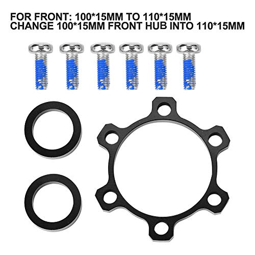 Bike Hub Conversion, Boost Adapter, Front Rear Boost Hub Conversion Adapter Front 100 * 15 to 110 * 15 Accessory(100 * 15 to 110 * 15)