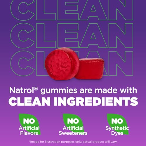 Natrol 5mg Melatonin Gummies, Sleep Support for Adults, Melatonin Supplements for Sleeping, 60 Strawberry-Flavored Gummies, 30 Day Supply