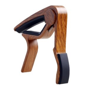 Ukulele Capo,Ukulele Clamp,Ukulele Clip,Rosewood Color,for Soprano,Concert,Tenor,baritone-Ukulele Professional Capo(Rosewood Color)