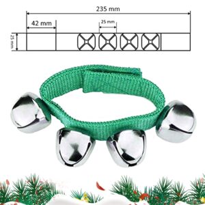 20PCS Christmas Wrist Band Jingle Bells, Musical Instruments for Christmas Party Favors (silver)