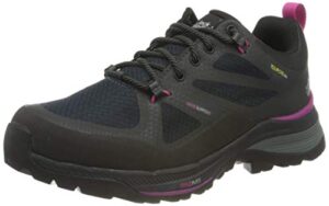 jack wolfskin women's force striker texapore low hiking shoe boot, phantom/pink, 10.5