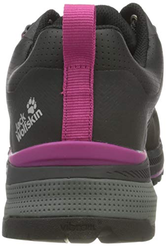 Jack Wolfskin Women's Force Striker Texapore Low Hiking Shoe Boot, Phantom/Pink, 10.5