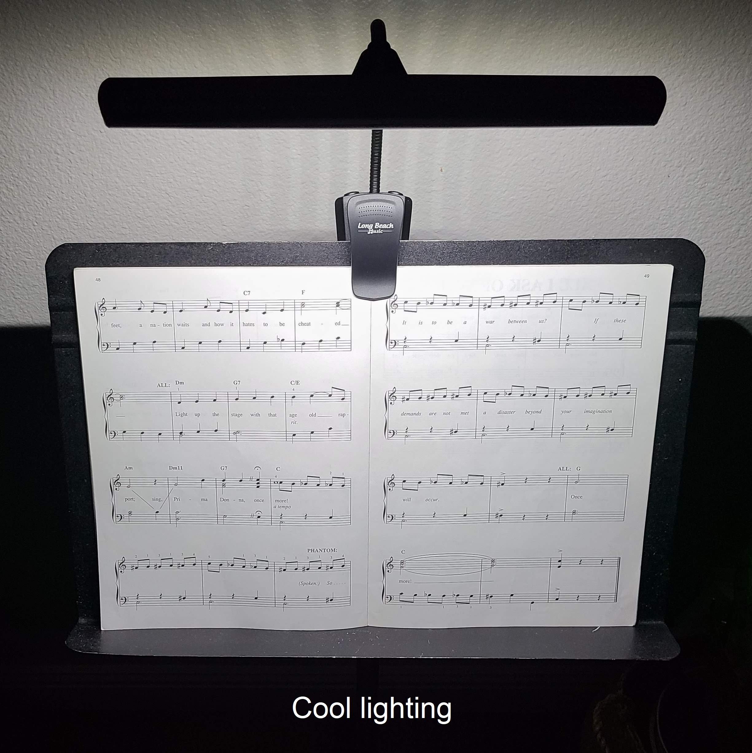 Extra Wide Clip-On Music Stand Orchestra Light- 18 LED Rechargeable USB Piano, Desk, Reading Lamp