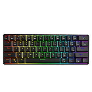 SKYLOONG GK61 SK61 60% Mechanical Keyboard 61 keys Portable Small Full Keys Programmable Gaming Keyboard Red Switch Hot Swappable RGB Mechanical Keyboard for PC Mac Laptop