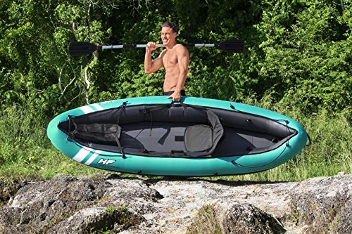 Bestway Hydroforce Ventura Kayak 1 Person Set, Inflatable Boat Set with Hand Pump, Paddle and Storage Bag, Multiple Styles, Light Blue