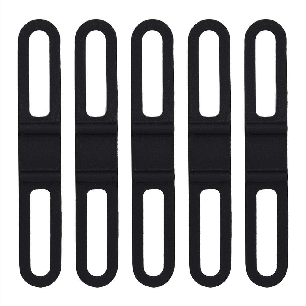 5PCS Silicone Band, Multipurpose Bike Handlebar Strap Cycling Flashlight Mount Holder