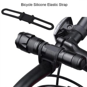 5PCS Silicone Band, Multipurpose Bike Handlebar Strap Cycling Flashlight Mount Holder