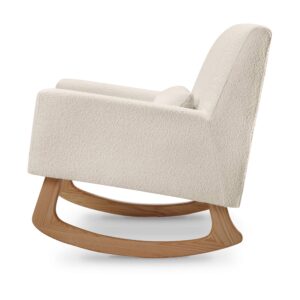 Nursery Works Sleepytime Rocker in Ivory Boucle with Light Legs, Wood, Foam, Greenguard Gold and CertiPUR-US Certified