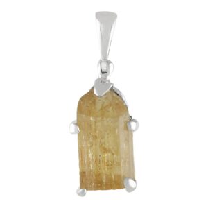 starborn imperial topaz crystal pendant in sterling silver