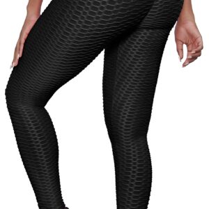 Msicyness Tiktok Trending Leggings Women's High Waist Yoga Pants Ruched Butt Lift Leggings Textured Scrunch Booty Tights