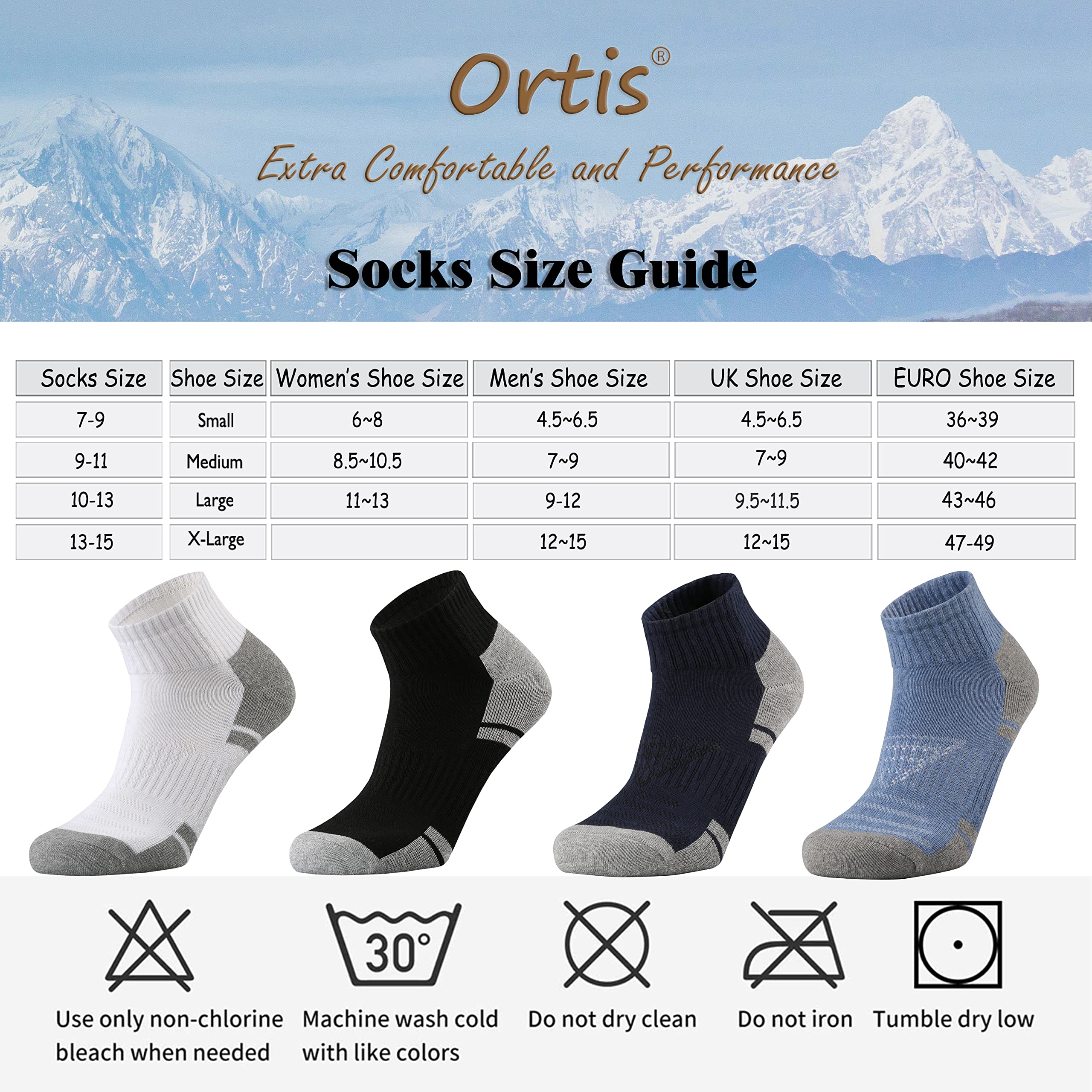 Ortis Cotton Moisture Wicking Mesh Ventilating Running Cushion Low Cut Socks for Men 10 Pack(Black XL)